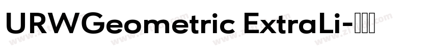 URWGeometric ExtraLi字体转换